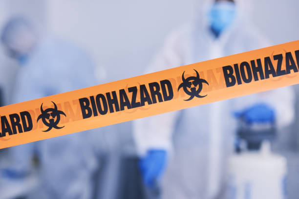 Professional Biohazard technician working in Waves, NC